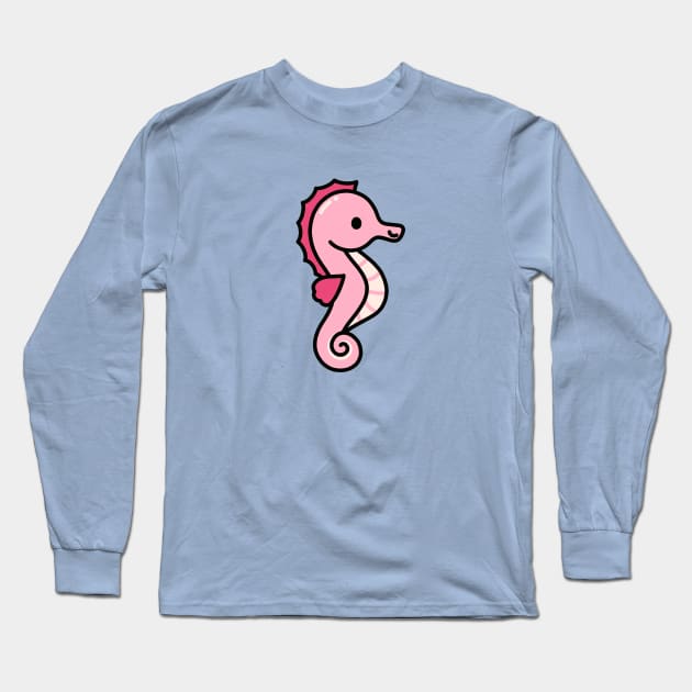 Seahorse Long Sleeve T-Shirt by littlemandyart